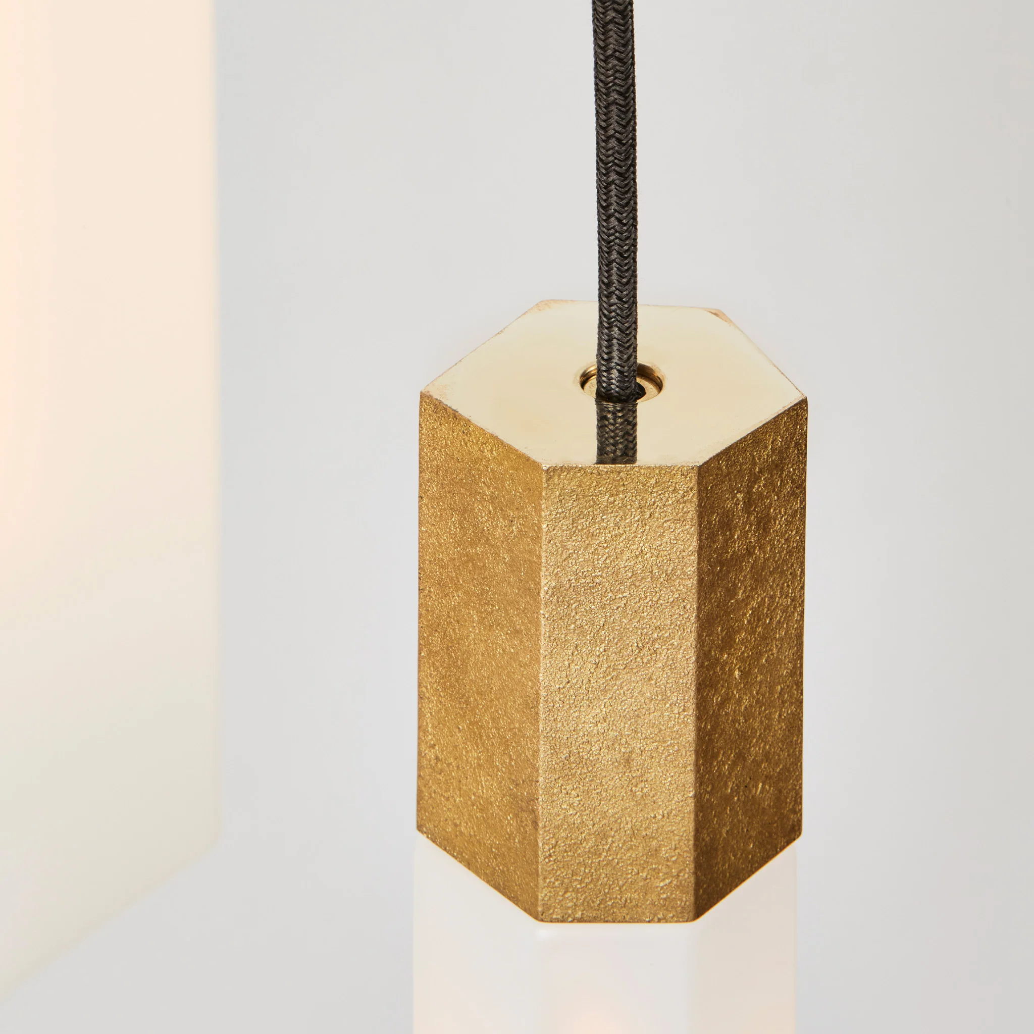 Basalt Single Pendant in Brass - Image 7