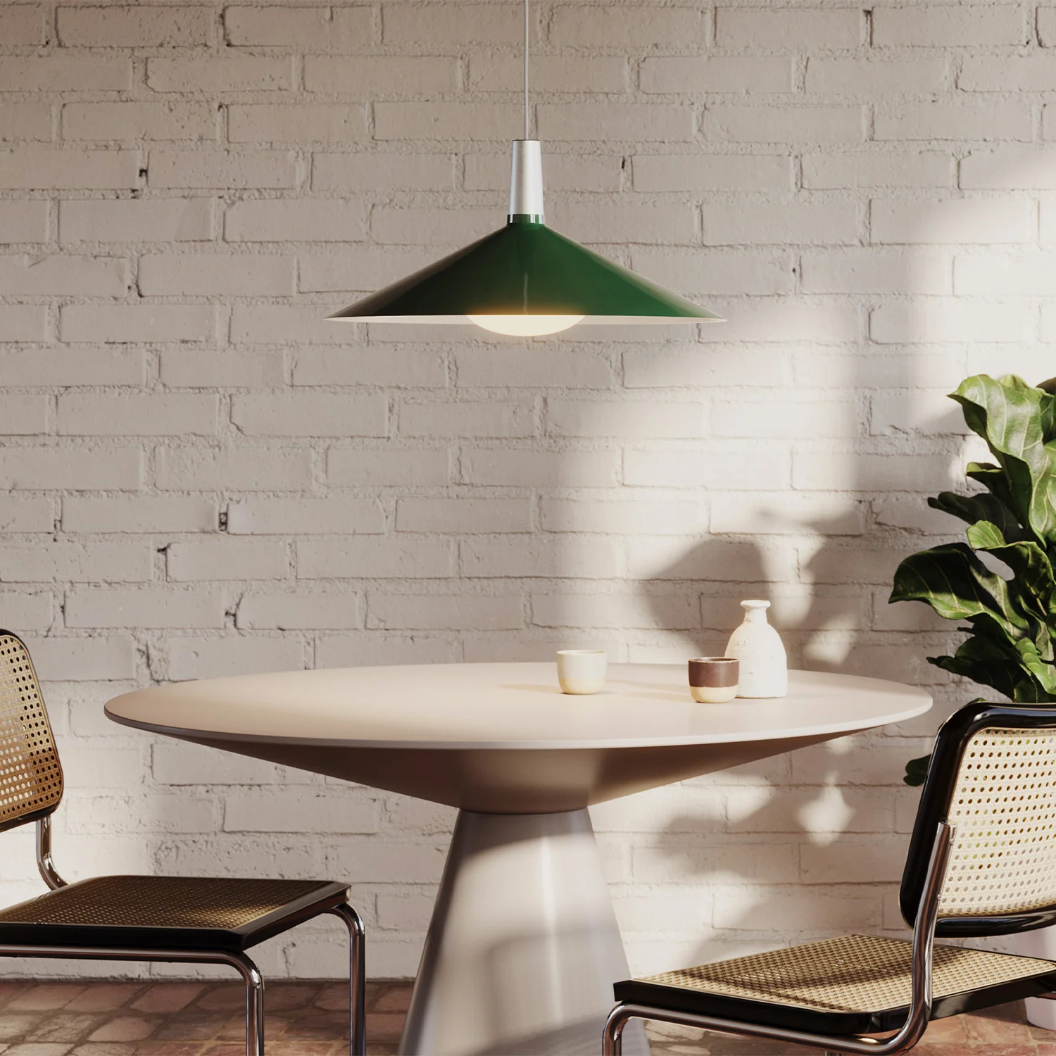 Bower Pendant Light Large in Dark Green - Image 3