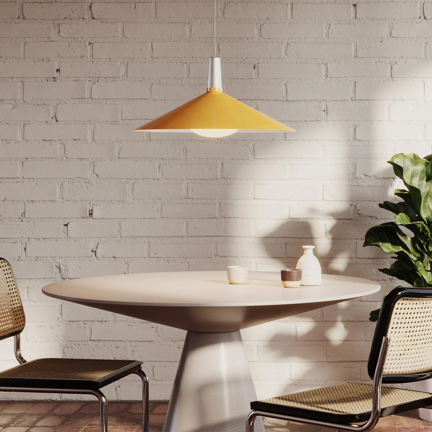 Bower Pendant Light Large in Yellow - Image 3