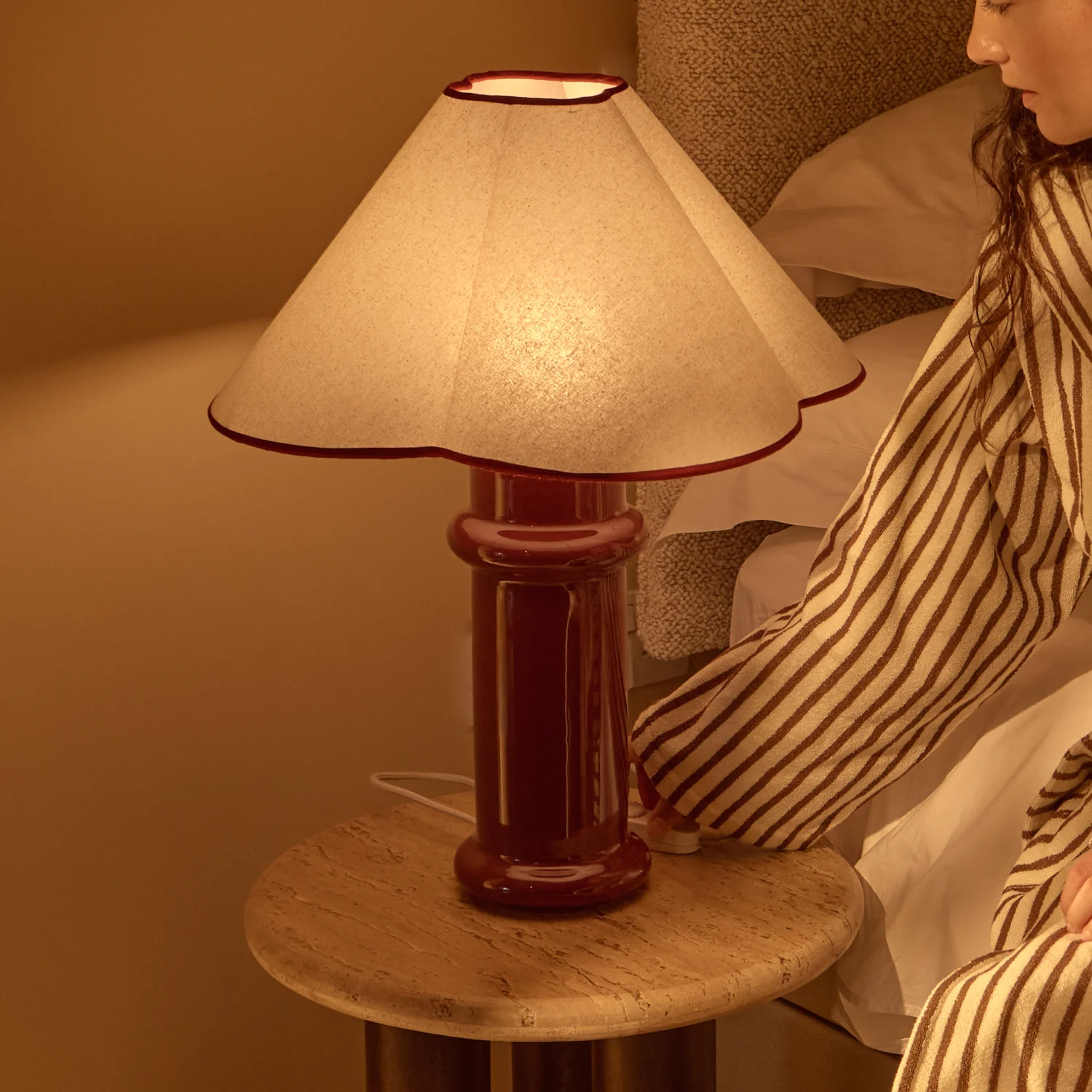 Heath Table Lamp in Port Red - Image 6