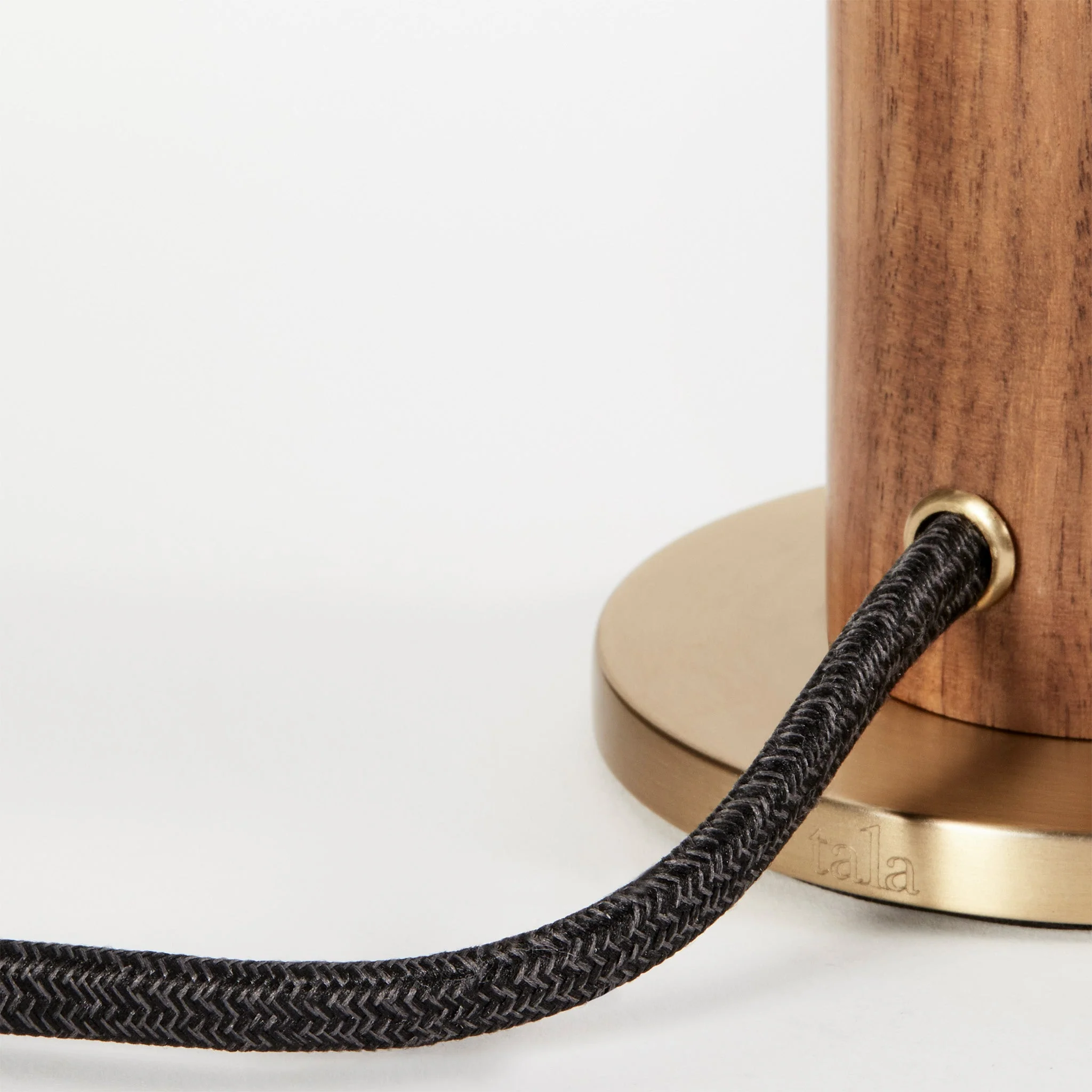 Knuckle Table Lamp in Walnut + Oval - Image 3