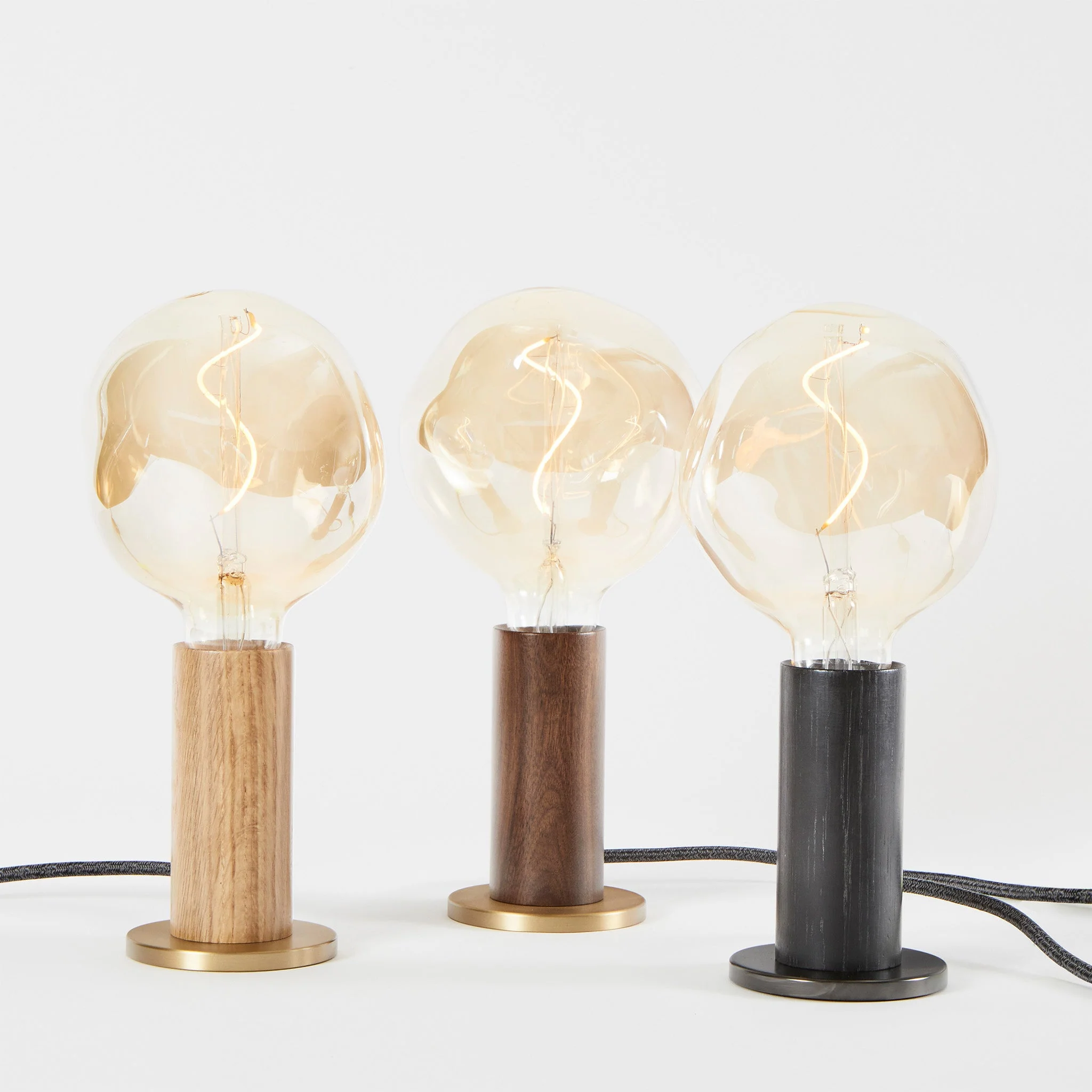 Knuckle Table Lamp in Walnut + Voronoi I - Image 7