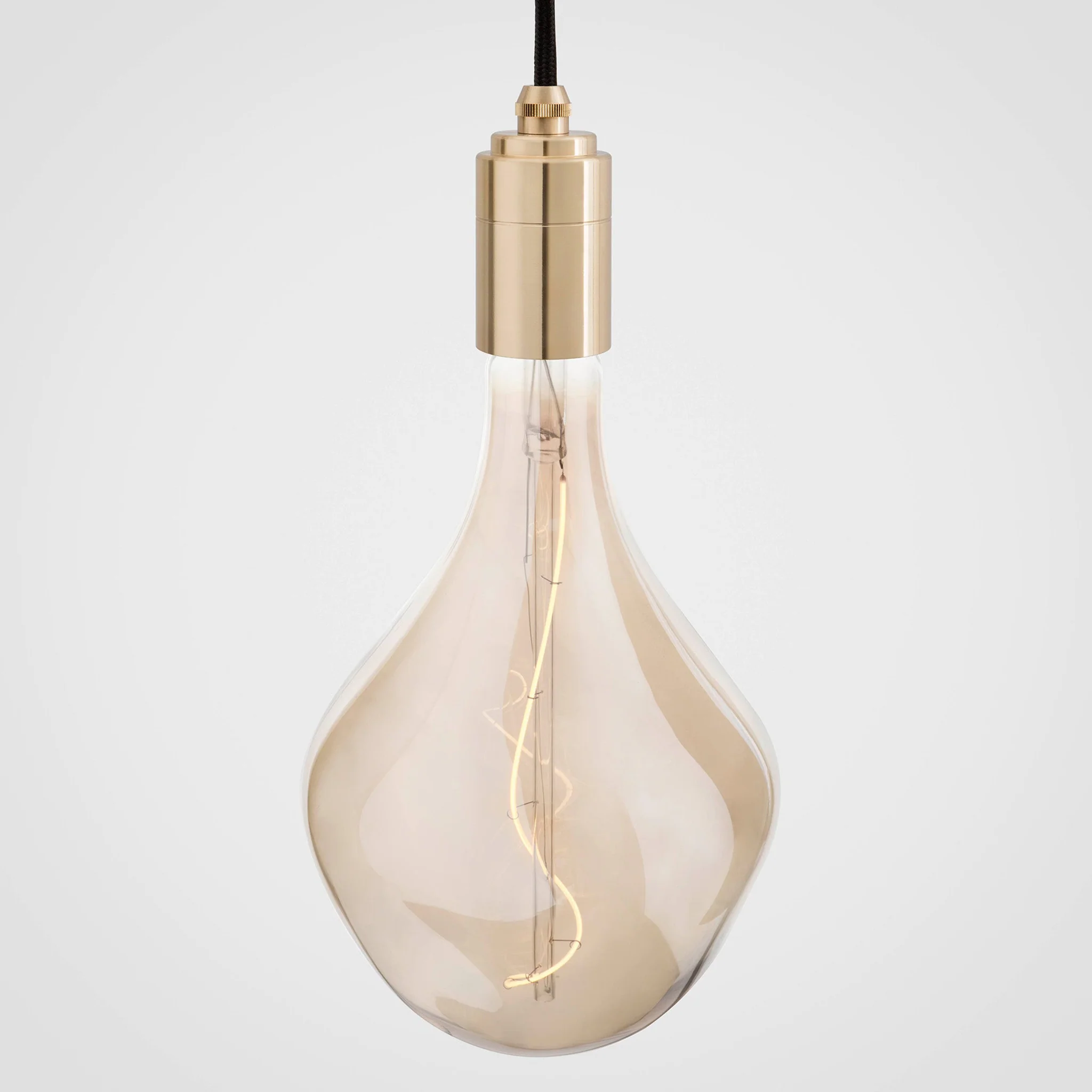 Linear Triple Pendant in Brass + Voronoi II - Image 5