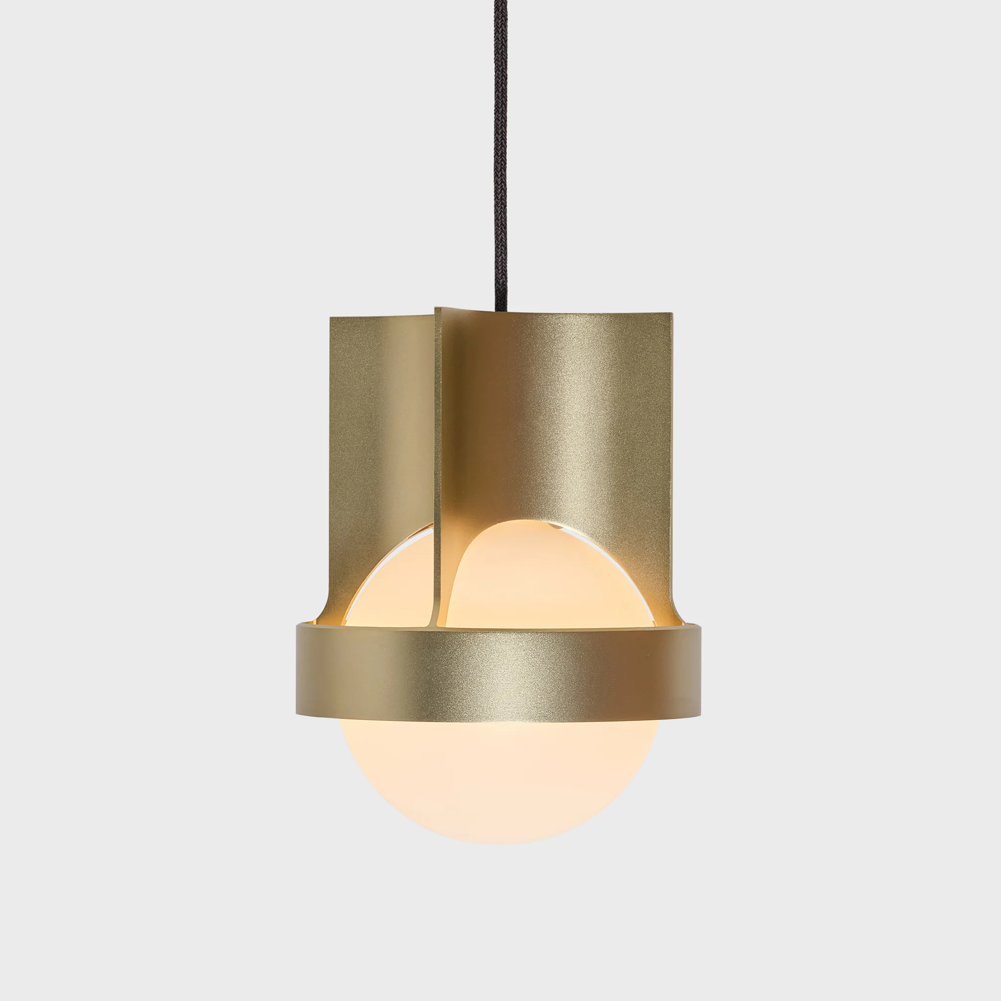 Loop Single Pendant in Gold + Sphere IV - Image 3