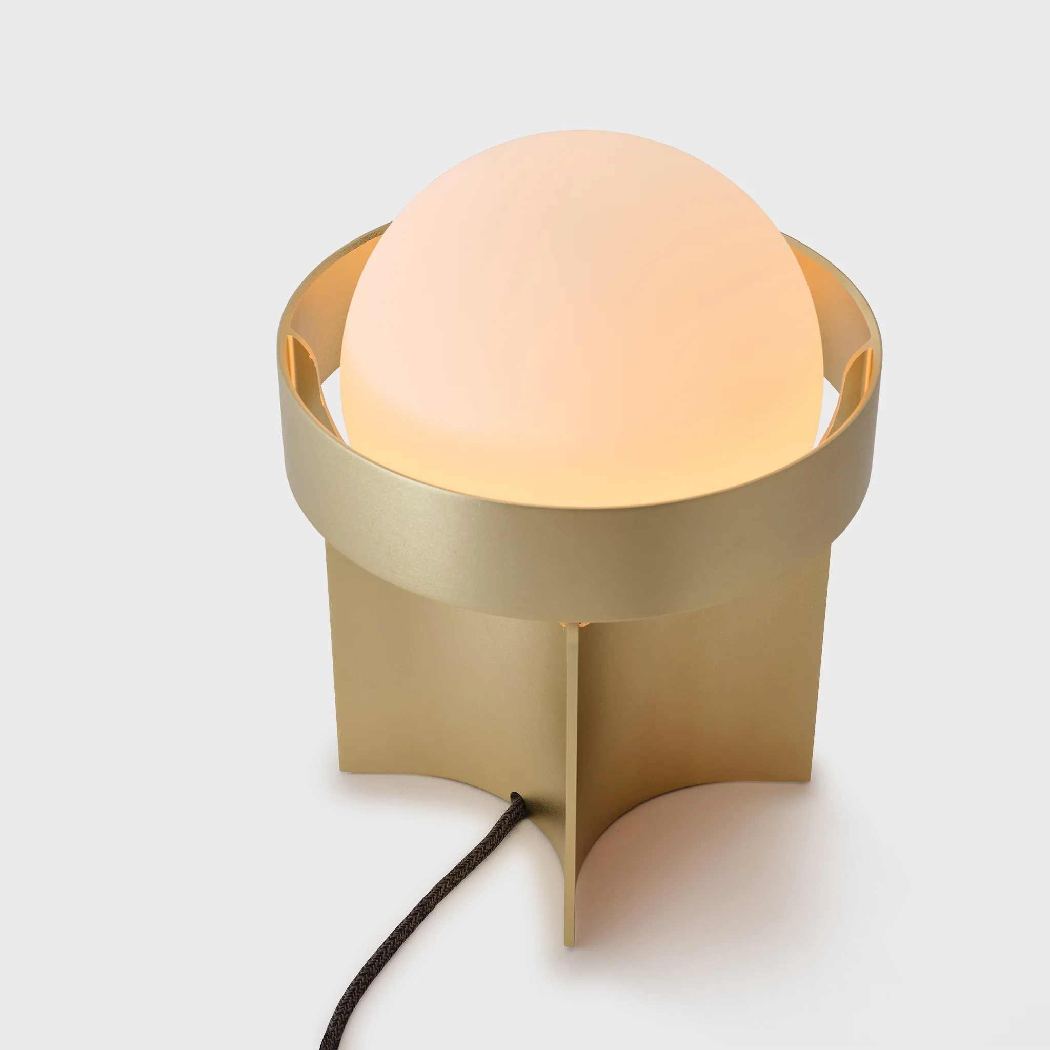 Loop Table Lamp in Gold + Sphere IV - Image 4