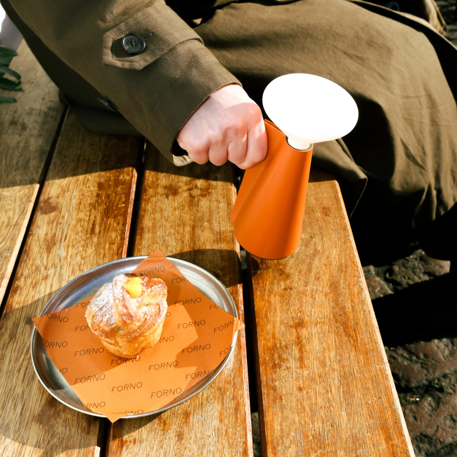 Mantle Portable Lamp in Claycourt Orange - Image 3