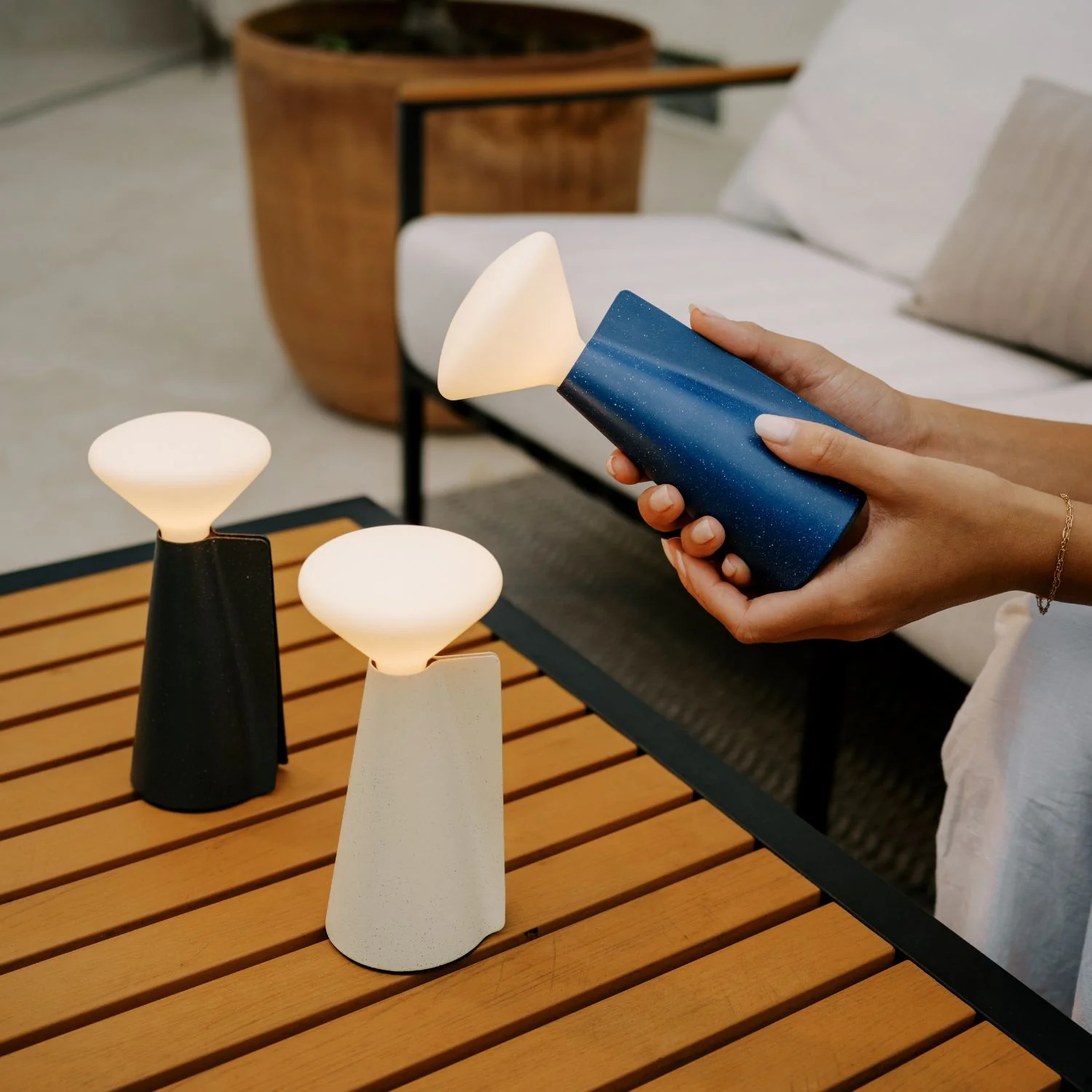 Mantle Portable Lamp in Stone White - Image 4