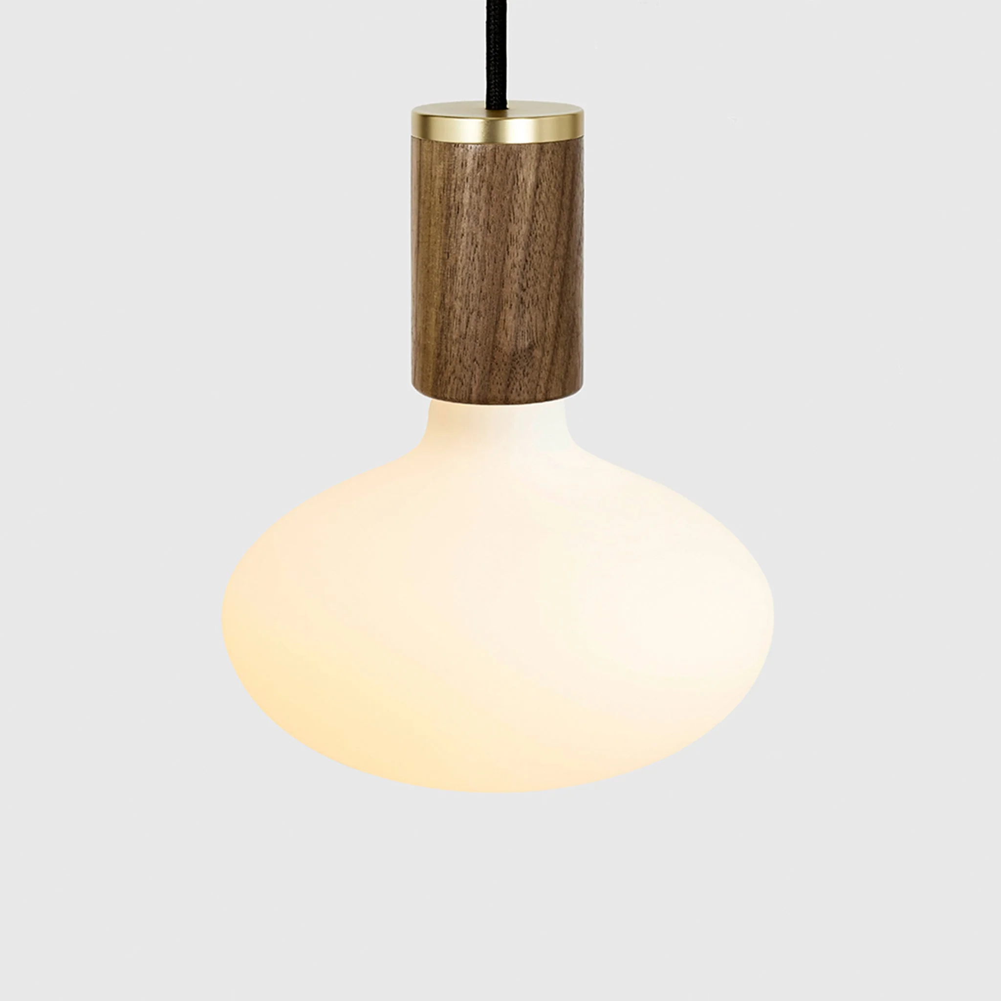 Oval Dim-to-Warm Pendant Light in Walnut - Image 8