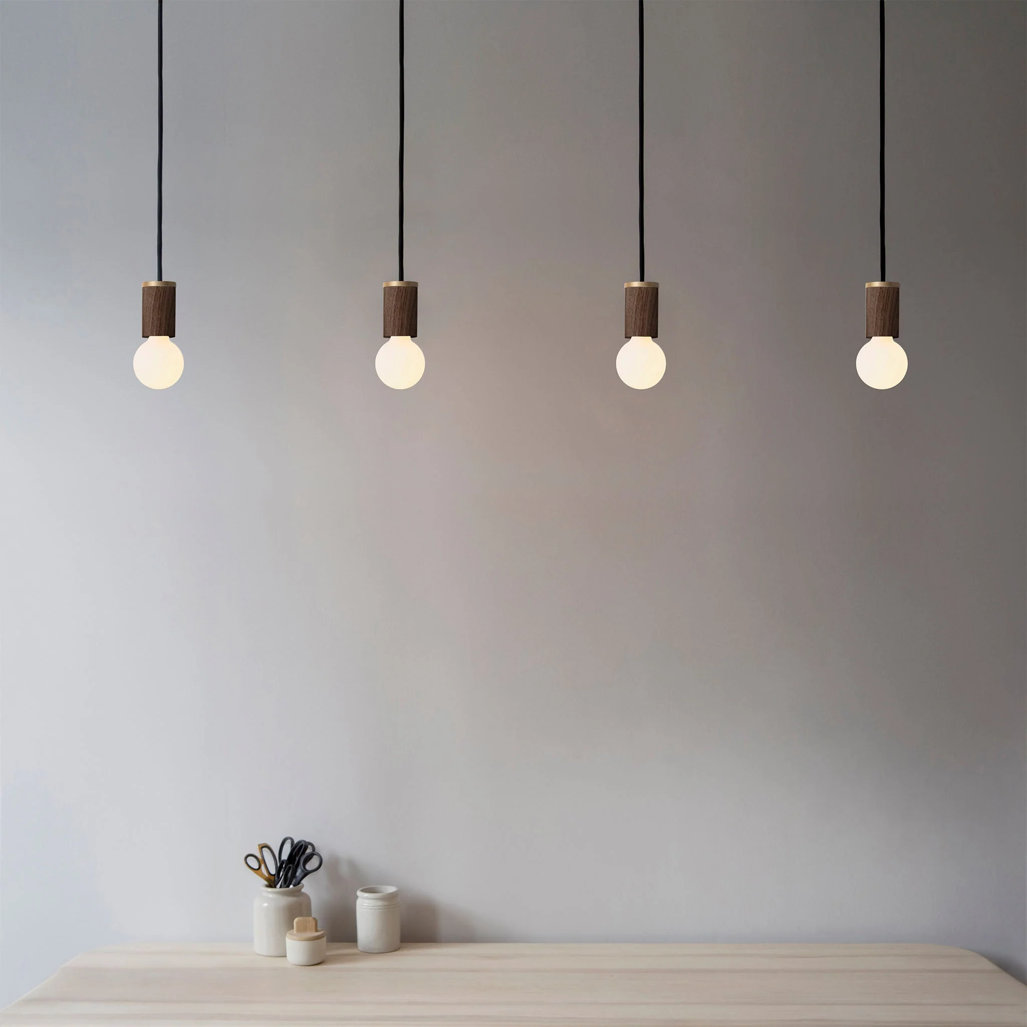 Porcelain II Pendant Light in Walnut - Image 2