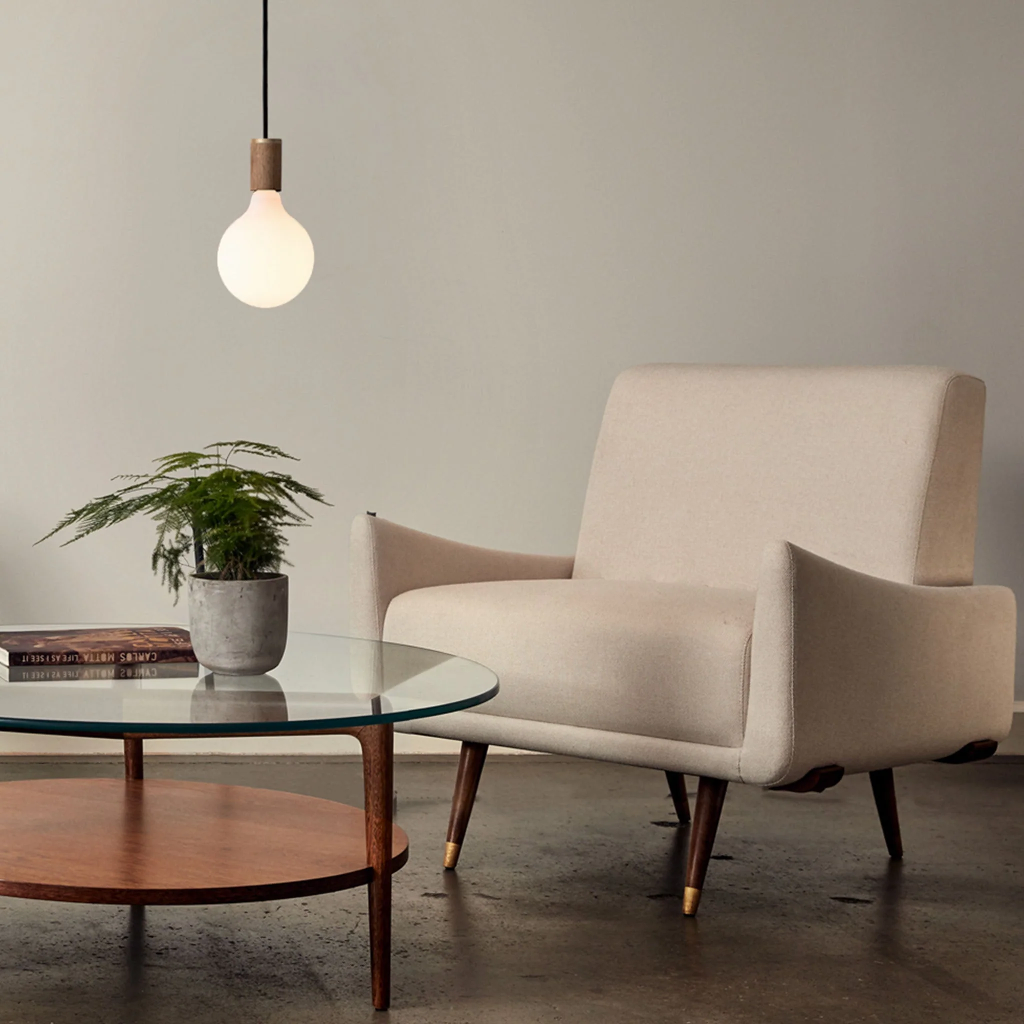 Porcelain III Pendant Light in Walnut - Image 2