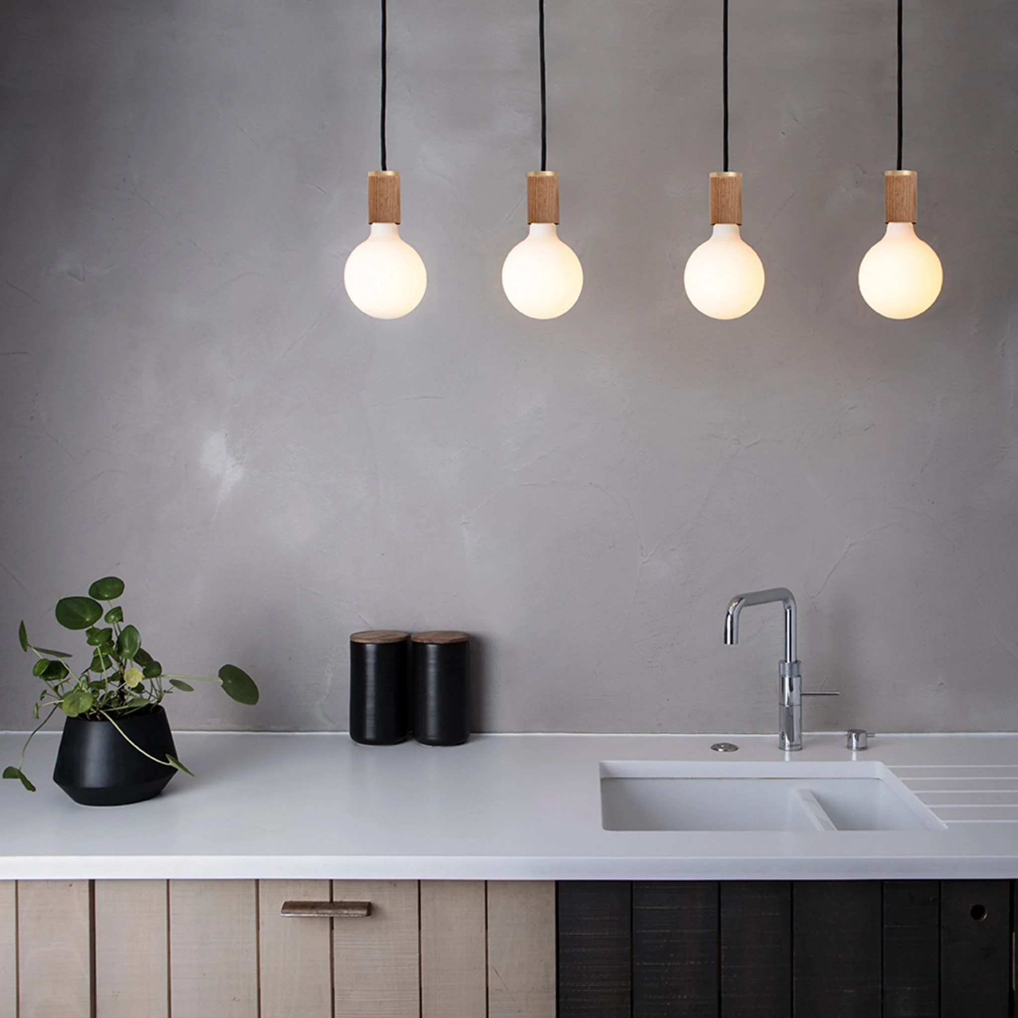 Porcelain III Pendant Light in Walnut - Image 5