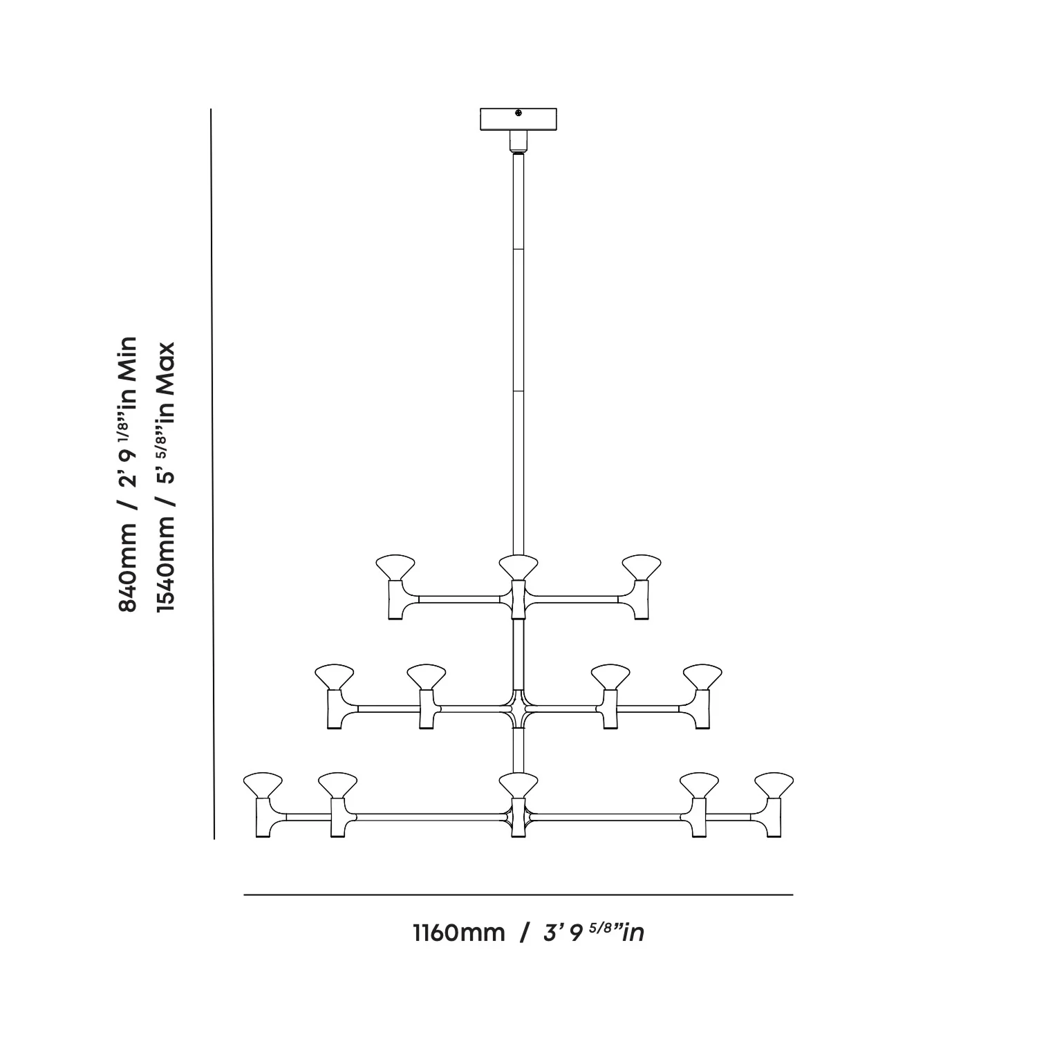 Root Three-Tier Chandelier - Image 12