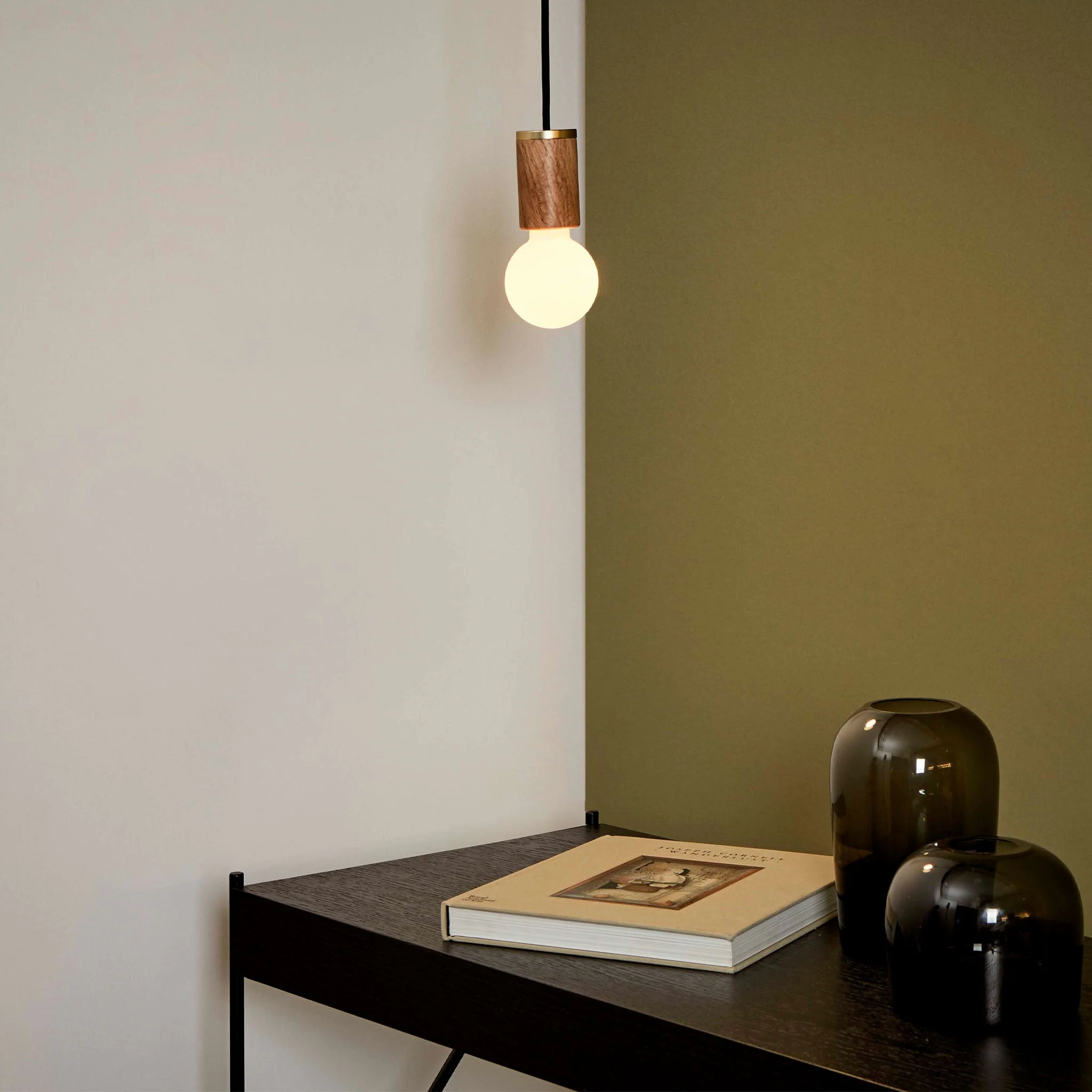 Sphere II Pendant Light in Walnut - Image 2