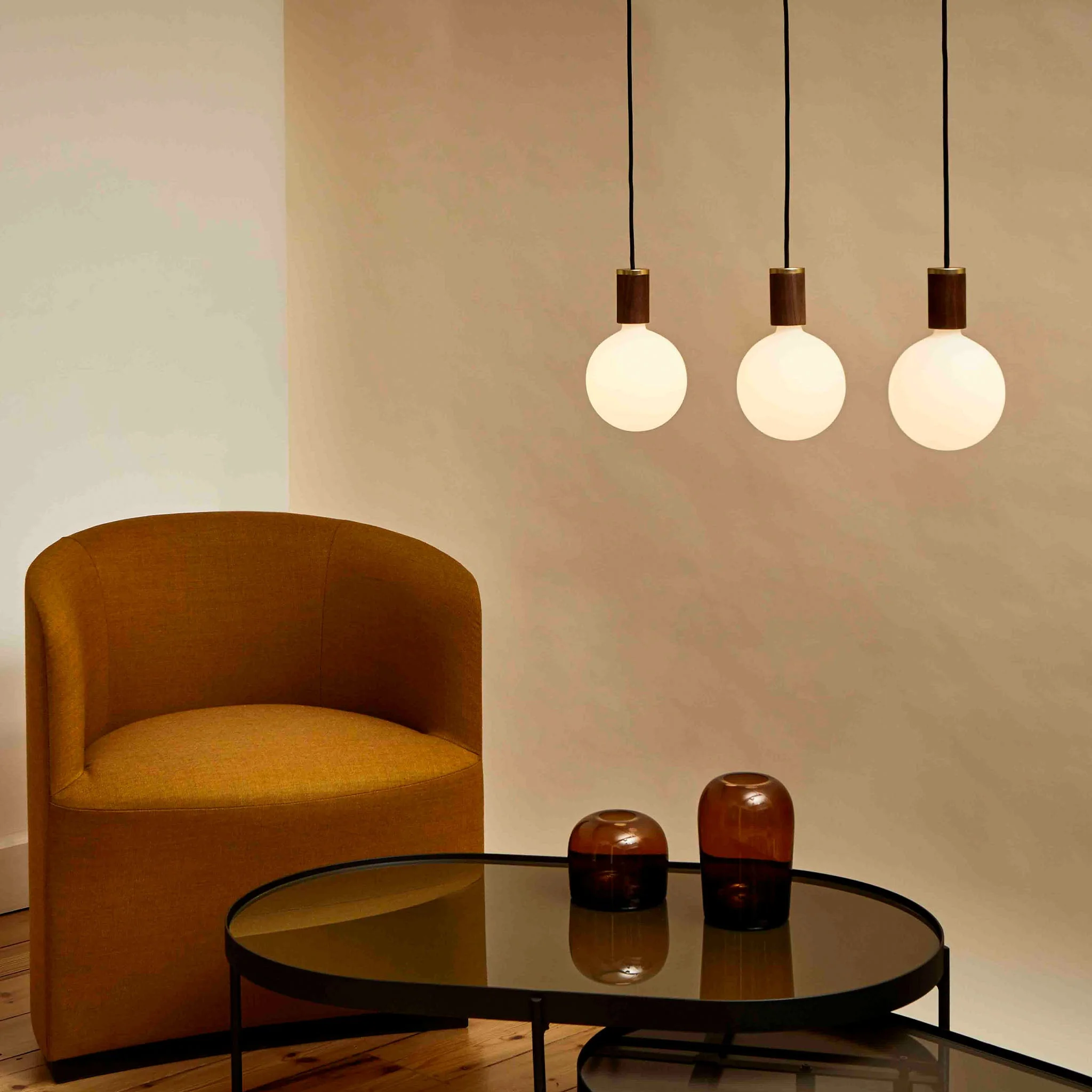 Sphere IV Pendant Light in Walnut - Image 2