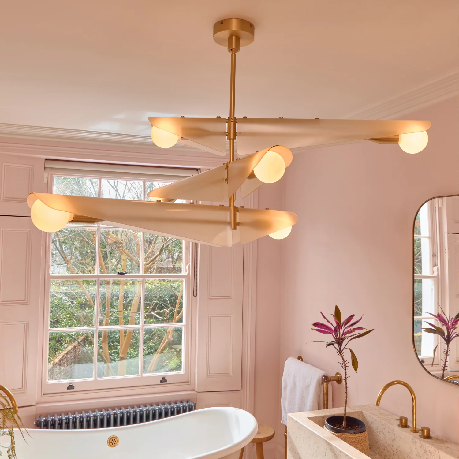 Sycamore Chandelier 3 Tiers in Dusk Pink - Image 3