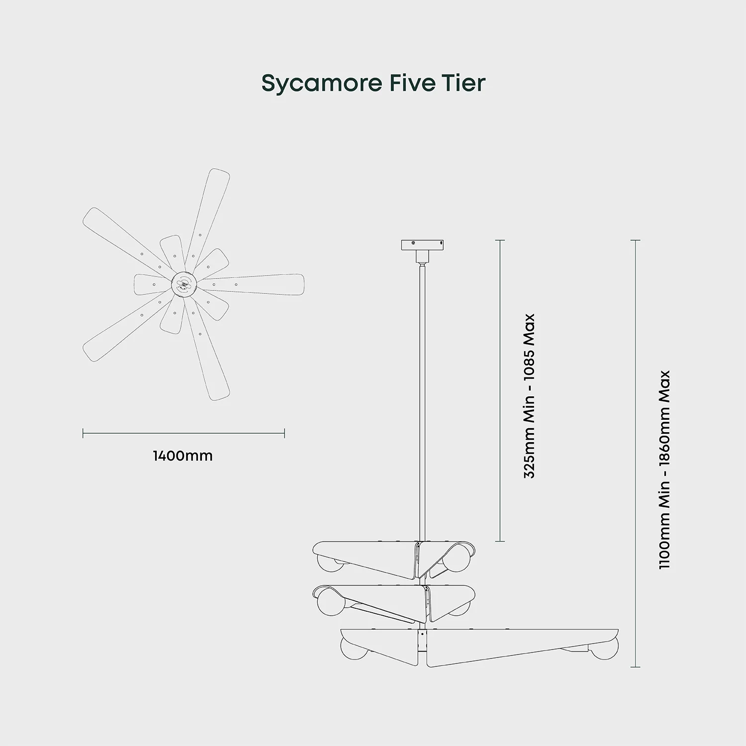 Sycamore Chandelier 5 Tiers in Dusk Pink - Image 10