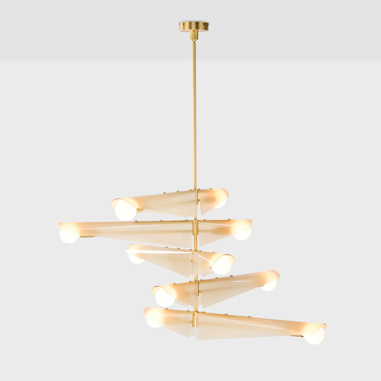 Sycamore Chandelier 5 Tiers in Dusk Pink - Image 6