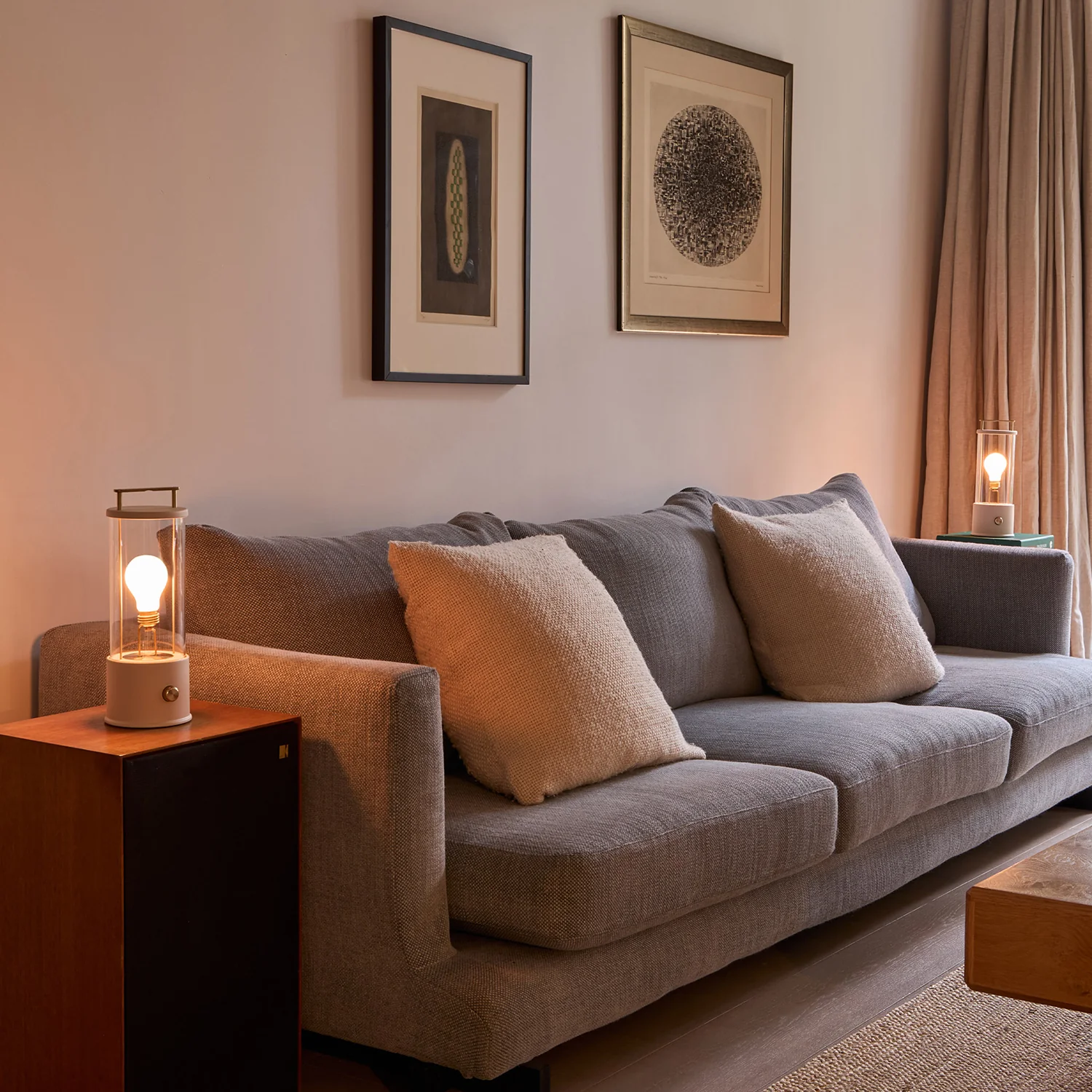 The Muse 2.0 Portable Lamp in Setting Plaster Pink - Image 4
