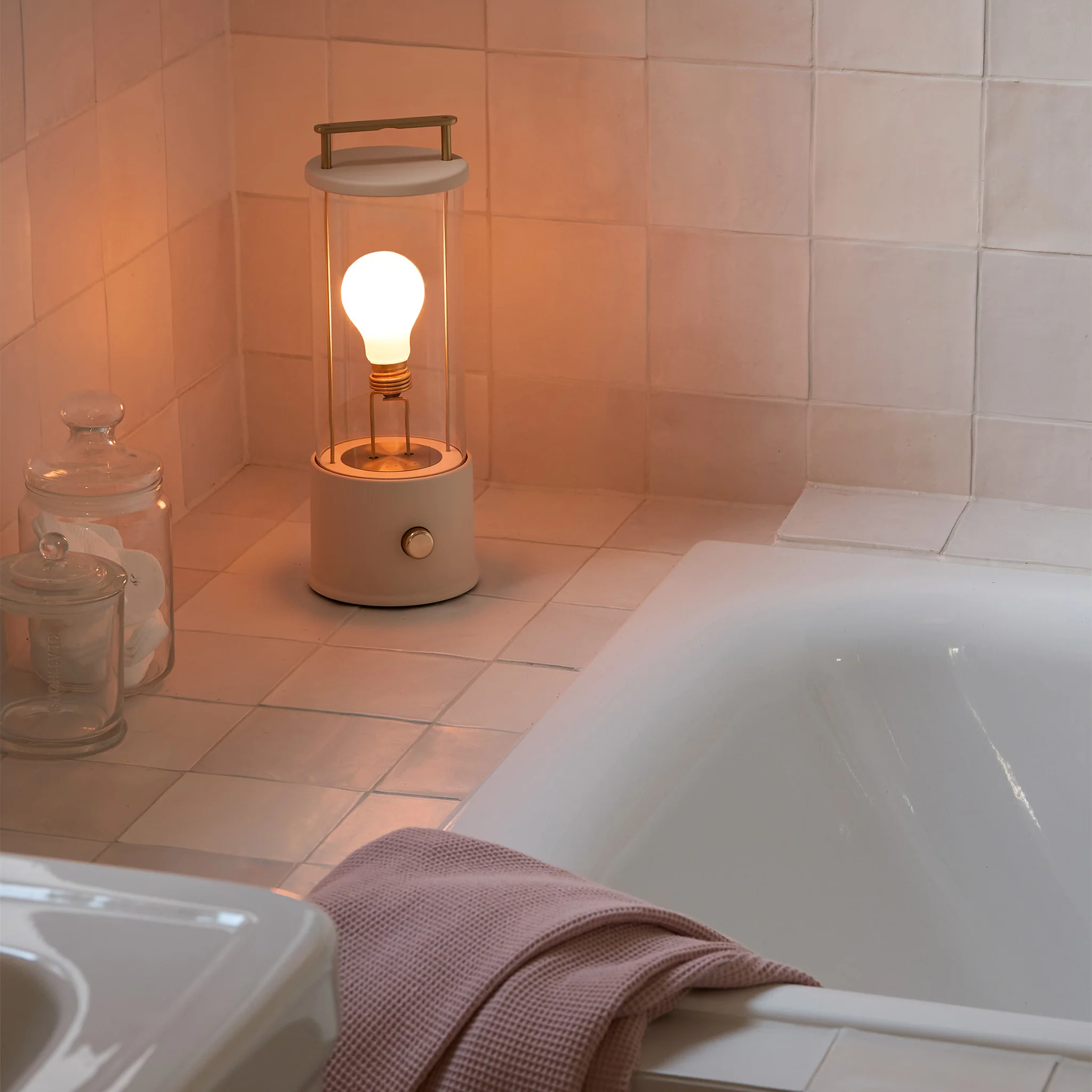 The Muse 1.0 Portable Lamp in Setting Plaster Pink Bundle - Image 5