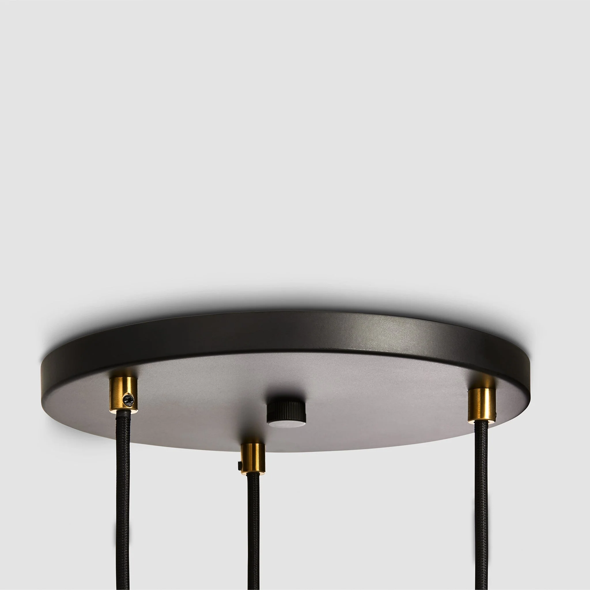 Triple Pendant in Walnut - Black Canopy - Image 4
