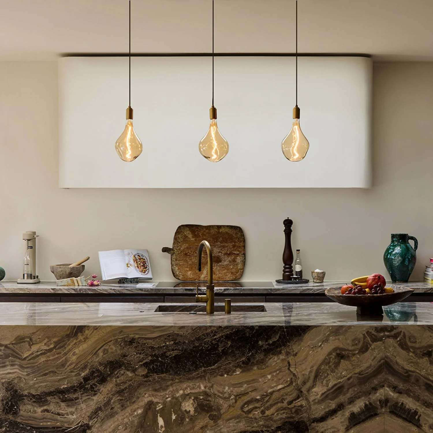 Voronoi II Pendant Light in Brass - Set of 3 - Image 3