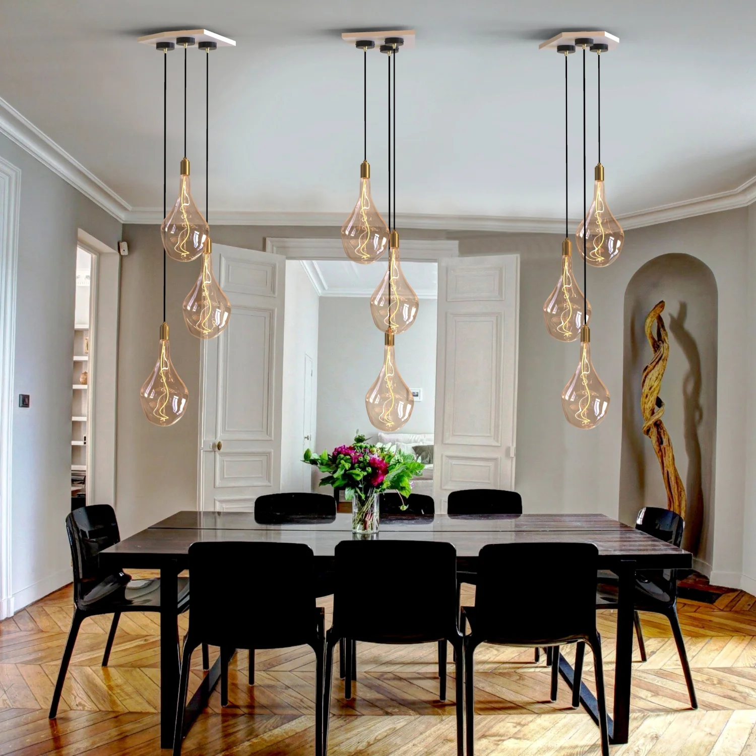 Voronoi III Pendant Light in Brass - Set of 3 - Image 3